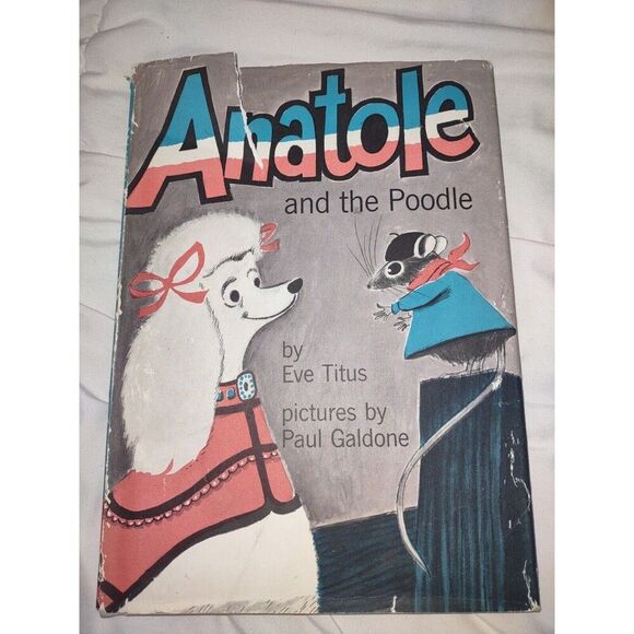 1965 1st Edition Vintage Hard Cover Children's Book Anatole and the Poodle HTF - Picture 1 of 7